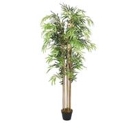 vidaXL Albero Bambù Artificiale 730 Foglie 120 cm Verde