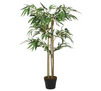 vidaXL Albero Bambù Artificiale 760 Foglie 120 cm Verde