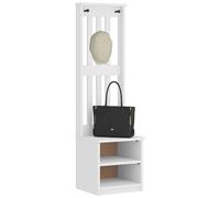 vidaXL Albero da Ingresso SANDNES Bianco 45x40x159,5 cm Legno di Pino