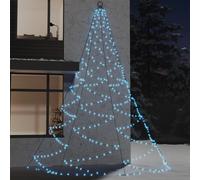vidaXL Albero da Parete con Gancio Metallico 720 LED Bianco Freddo 5 m