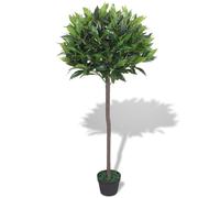 vidaXL Albero di Alloro Pianta Artificiale con Vaso 125 cm Verde