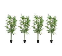 vidaXL Albero di Bambù 4 pcs Verde 60 x 18 x 190 cm Tessuto e Bambù