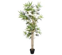 vidaXL Albero di Bambù Verde 75,5 x 18 x 175 cm Tessuto e Bambù