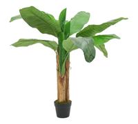vidaXL Albero di Banano Artificiale 9 Foglie 120 cm Verde