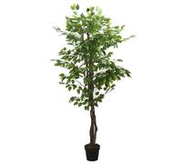 vidaXL Albero di Ficus Artificiale 378 Foglie 80 cm Verde