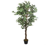 vidaXL Albero di Ficus Artificiale 630 Foglie 120 cm Verde