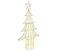 vidaXL Albero di Natale con 240 LED Bianco Caldo 181 cm Pet, Decorazione Moderna, Durevole, addobbo Natalizio, Ornamento Festivo, Decor per Albero di Natale