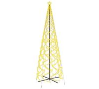 vidaXL Albero di Natale a Cono Bianco Caldo 1400 LED 160x500 cm