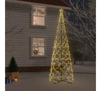 vidaXL Albero di Natale a Cono Bianco Caldo 1400 LED 160x500 cm