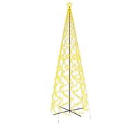 AX Albero Natale 5m Cono Luminoso 1400LED 9W Bianco Caldo ZigZag IP44 New 343513