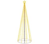vidaXL Albero di Natale a Cono Bianco Caldo 310 LED 100x300 cm