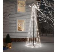 vidaXL Albero di Natale a Cono Bianco Freddo 310 LED 100x300 cm