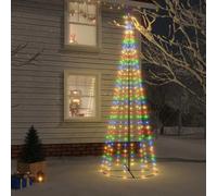 vidaXL Albero di Natale a Cono Colorato 310 LED 100x300 cm