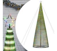 vidaXL Albero di Natale a LED 1544 LED Colorato 500 cm