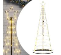vidaXL Albero di Natale a LED 200 LED Bianco Caldo 182 cm, luci di Natale, luci di Natale a LED, luci di Natale per Esterni, luci di Natale per Giardini