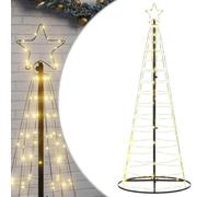 vidaXL Albero di Natale a LED 200 LED Bianco Caldo 182 cm, luci di Natale, luci di Natale a LED, luci di Natale per Esterni, luci di Natale per Giardini