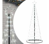 vidaXL Albero di Natale a LED 200 LED Bianco Freddo 182 cm, luci di Natale, luci di Natale a LED, luci di Natale per Esterni, luci di Natale per Giardini