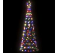 vidaXL Albero di Natale a LED 200 LED Multicolore 182 cm