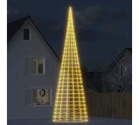 vidaXL Albero di Natale a LED su Pennone 3000 LED Bianco Caldo 800 cm, Illuminazione Albero di Natale su pennone, Luce per Albero di Natale, Decorazione per Albero di Natale