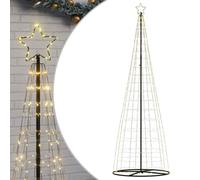 vidaXL Albero di Natale a LED 550 LED Bianco Caldo 304 cm, luci di Natale, luci di Natale a LED, luci di Natale per Esterni, luci di Natale per Giardini