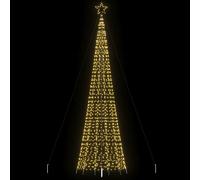 vidaXL Albero di Natale a LED con Punte 1534 LED Bianco Caldo 500 cm