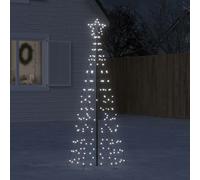 vidaXL Albero di Natale a LED con Punte 220 LED Bianco Freddo 180 cm