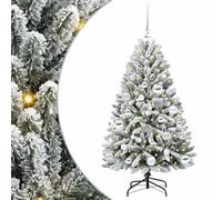 vidaXL Albero di Natale artificiale con 150 LED Verde e Bianco 120 cm