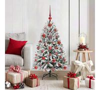 vidaXL Albero di Natale artificiale 120 cm 150 LED Bianco caldo