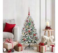 vidaXL Albero di Natale artificiale 120 cm 150 LED Bianco caldo