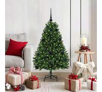vidaXL Albero di Natale artificiale 120 cm 150 LED Bianco caldo Verde
