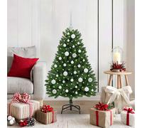 vidaXL Albero di Natale artificiale 120 cm 150 LED Bianco caldo Verde