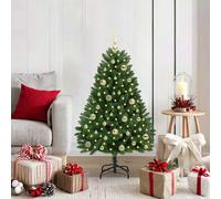 vidaXL Albero di Natale artificiale 120 cm 150 LED Bianco caldo Verde
