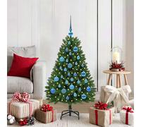 vidaXL Albero di Natale artificiale 120 cm 150 LED Bianco caldo Verde