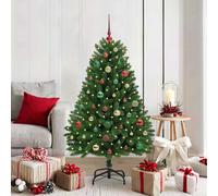 vidaXL Albero di Natale artificiale 150 cm 150 LED Bianco caldo Verde