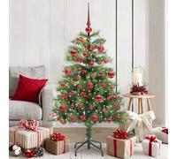 vidaXL Albero di Natale artificiale 150 LED Bianco caldo PVC e Metallo