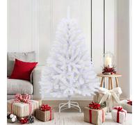 vidaXL Albero di Natale artificiale 150 LED PVC e Acciaio Bianco