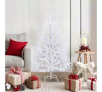 vidaXL Albero di Natale artificiale 150 LED PVC e Acciaio Bianco