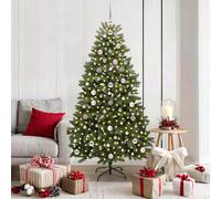 vidaXL Albero di Natale artificiale 180 cm 300 LED Bianco caldo Verde