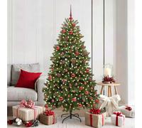 vidaXL Albero di Natale artificiale 180 cm 300 LED Bianco caldo Verde