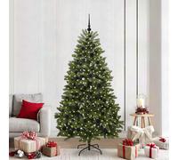 vidaXL Albero di Natale artificiale 210 cm 300 LED Bianco caldo Verde