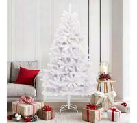vidaXL Albero di Natale artificiale 300 LED PVC e Acciaio Bianco