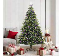 vidaXL Albero di Natale Artificiale a Cerniera con 300 LED Verde
