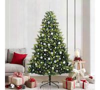 vidaXL Albero di Natale Artificiale a Cerniera con 300 LED Verde
