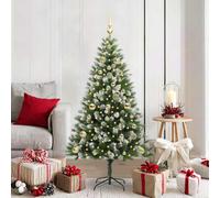 vidaXL Albero di Natale artificiale a cerniera con neve fioccata