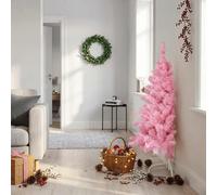 vidaXL Albero di Natale Artificiale a metà con Supporto Rosa 120cm PVC