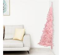 vidaXL Albero di Natale Artificiale a Metà con Supporto Rosa 150cm PVC