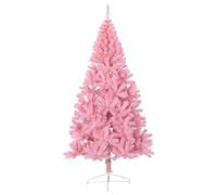 vidaXL Albero di Natale Artificiale a metà con Supporto Rosa 180cm PVC