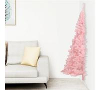 vidaXL Albero di Natale Artificiale a Metà con Supporto Rosa 240cm PVC