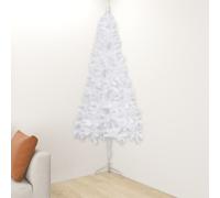 vidaXL Albero di Natale Artificiale ad Angolo Bianco 240 cm PVC