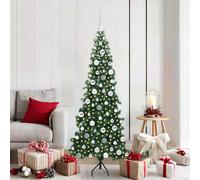 vidaXL Albero di Natale Artificiale Angolare con 300 LED Verde 180 cm